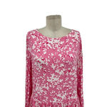 Draper James  Boatneck Kitty Dress Pink Shadow Floral‎ Size Medium Photo 3