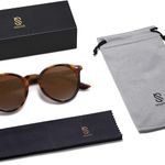  Retro Round Polarized Sunglasses for Women Men Classic Vintage Sunnies Photo 2