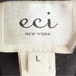 ECI  Black V Neck Cap Sleeve Short Sleeve Top Size L Photo 4