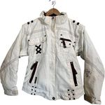 Obermeyer Taylor Cream & Brown insulated Ski/Winter Jacket Juniors 14 Photo 0