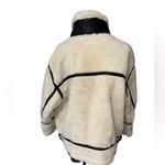 NWOT And Now This Trendy Plus Faux Sherpa Moto Jacket Contrast Stitch SZ Photo 4