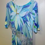 Soft Surroundings  Dress Stella Painterly Blue Floral Watercolor Artsy Ma… Photo 10