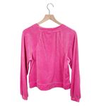 Anthropologie Saturday Sunday Merida Velvet Sweatshirt Top Hot Pink Size Small Photo 1