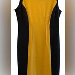 Emma & Michelle Emma & Michele Midi Color Block Sheath Dress Black & Goldenrod Ladies Size 10 Photo 0