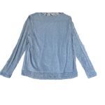 Chico's  Travelers‎ Blouse Pullover Dolman Sleeve Silver Shimmer Size 1 Photo 1