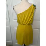 NWT GB Gianni Bini One Shoulder Dress Party Cocktail Embellished Yellow Size 7 Yellow Photo 2