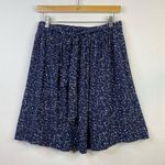 Comptoir Des Cotonniers Navy Blue Confetti Print Bow Waist Flowy Skirt womens S Photo 1
