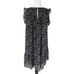 Joie  Tahoma Silk Mini Dress | Tossed Wildflowers Black Micro Floral Boho Chic Photo 2