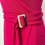 Banana Republic  Hot Pink V-Neck Faux Wrap Midi Dress with Belt Sz XS Women’s Photo 2