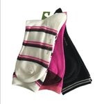 Kate Spade Women’s Sock Set • 3-Pack Striped, Pink & Black Logo Socks NWT Photo 1