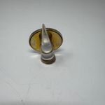 House Of Harlow 1960 Sunburst Gold Plated Leather Cocktail Statement Ring 5.5 Photo 2