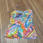 Anne cole  Tankini Paisley Mixed Color Halter Swim Top Size Extra Small Photo 0