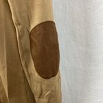 Ralph Lauren Tan Long Sleeve Cotton Leather Trim Tee T Shirt L Photo 3