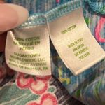 Lilly Pulitzer New Etta Blue Pink Vneck Short Sleeve Top S Photo 5