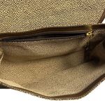 Vintage Borbonese Redwall Suede Clutch Eye of Partridge Italy Brown Leather Photo 7