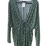 Lily 🖤💜🤍 Geometric Retro Patterned Long Open Topper, Elastic Waist Front Tie Purple Size 2X Photo 12