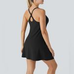 Halara  SoftlyZero Plush 2-in-1 Pocket Mini Active Dress Black 2X NEW NWT Photo 1
