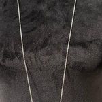 Silver Geometric Art Deco Pendant Necklace Photo 0