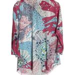 Atelier 5 Godze Yilmaz Art to Wear Pink Blue Fringe Top Medium Photo 4