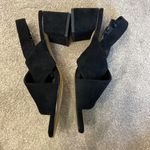 French Connection Black Tahiti Block Heel Slingback Sandals Size 9 Photo 3