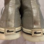 Gucci High Top Women’s Sneakers Tennis Shoes Metallic Silver Logo Size 39 9 Photo 15
