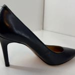 Antonio Melani 7M Black Leather Women's Pumps Shoes High Heels Pointed Toes Photo 10