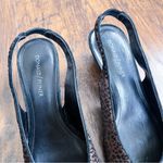 Donald Pliner Donald J Pliner • Gema Low-Heel Leopard Slingback Pumps brown velvet point toe Photo 6