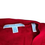 Draper James  Women’s Red Bow Knit Pleated Knee Length Dress Size Medium Photo 3