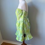 Lulus  Atlia Lime Green Jacquard Bustier Mini Dress Size Extra Large Photo 6