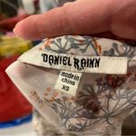 Daniel Rainn Cute creamy floral sheer crochet trim elastic waist tie neck boho blouse Photo 7