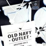 Old Navy Floral Strapless Dress Black White Size 8 Knee Length Summer Chic Photo 2