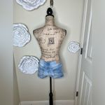 Aeropostale NTM:  Slightly Distressed Light Blue Denim Shorty Shorts Size 4 Photo 7