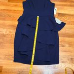 Eliza J  Women’s 12 Blue Sleeveless Midi Dress Ruffle Cocktail Party Wedding New Photo 6