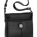 Brighton NWOT Rare Selena Organizer Pebble Leather Silver Hardware Crossbody Bag Photo 0