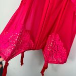 Victoria's Secret Victoria’s Secret Hot Pink Lace Mesh Corset Teddy Sz 36C Garter Straps Cutout Photo 14