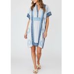 EMERSON FRY Short Caftan, Cerulean Organic, OS Blue Size undefined Photo 3