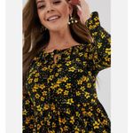 Free People  | Tiers of Joy Floral Midi Dress Long Sleeve | M Photo 2