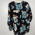 Le lis  Black and Blue Floral Blouse Photo 6