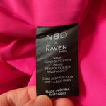 NBD x The Naven Twins Zip Me Up Hot Pink One Shoulder Mini Dress Small Photo 9