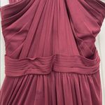 David's Bridal Wine Colored Halter Neck Floor Length Maxi Dress - Size 2 Photo 2