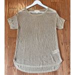 Michael Kors Michael  gold mesh short sleeve top small Photo 8