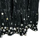 INC Crushed Black Velvet Sequin Maxi Skirt Size 2 | Y2K Boho Goth Holiday Party Photo 7