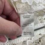 CAbi  Off White Sheer Needle Floral Lace Shell Peplum Tank Top #800 Size Medium Photo 9