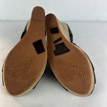 Seychelles  Sandals Womens 8.5 Black Leather Wedge Stacked‎ Heel Criss Cross Photo 8