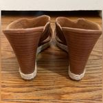 Jack Rogers  Sophia Oak leather wedges sandals slip on brown sz 9.5M‎ Photo 3