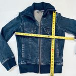 MOTTO Your Style Mantra Chaqueta vaquera Sz S Zip Up Algodón Spandex Biker Blue Jean Photo 5
