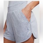 Nike  Women's Ribbed Shorts Yoga Grey and White Stripes w/Pockets Photo 0