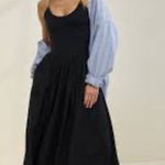 Aerie At The Barre Midi Dress Black Size Small Photo 0