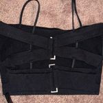 Urban Outfitters Black cropped Ribbed tank top Photo 1