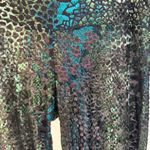 July Five Y2k M Flared Leggings Green Blue Snake Animal Print Pattern Yoga Pants Size M Photo 8